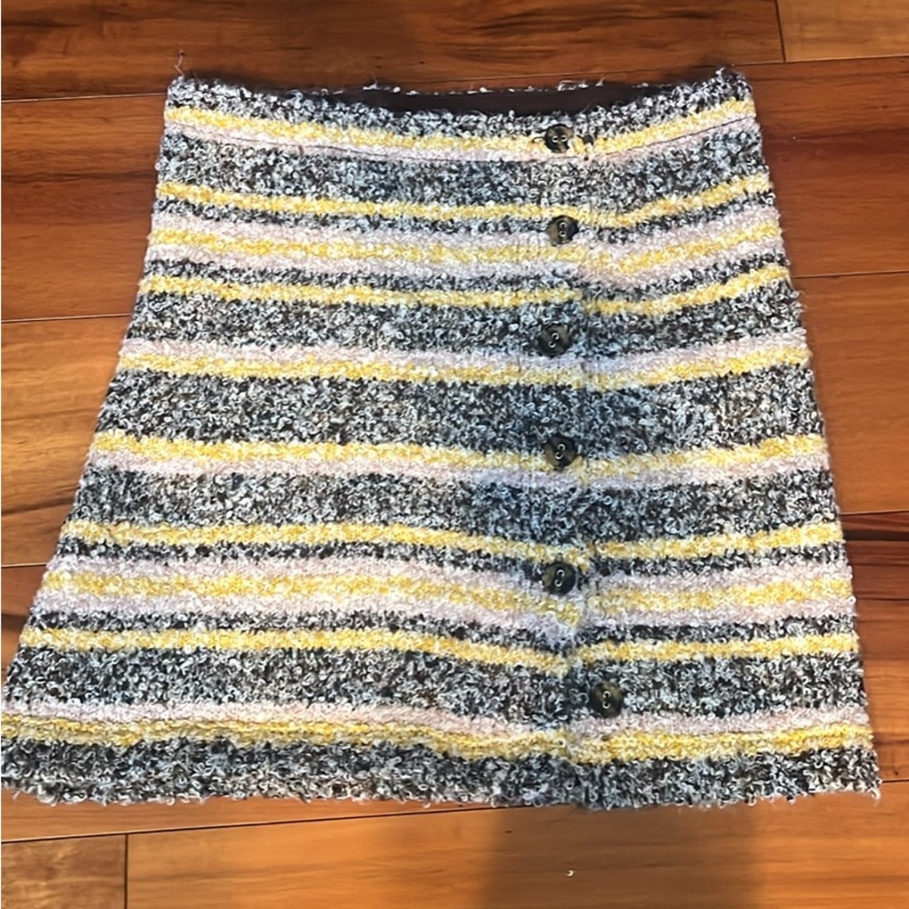 Urban Outfitters Textured Striped Mini Skirt size XS elastic waist